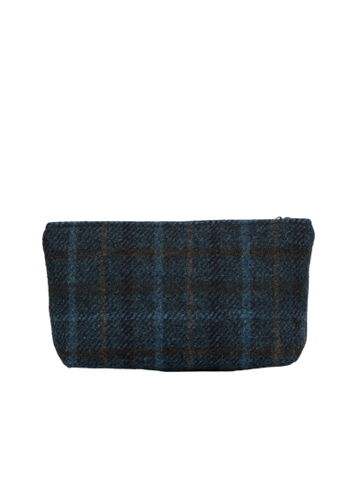 Harris Tweed Cosmetic Bag - A0262 (Black Leather)