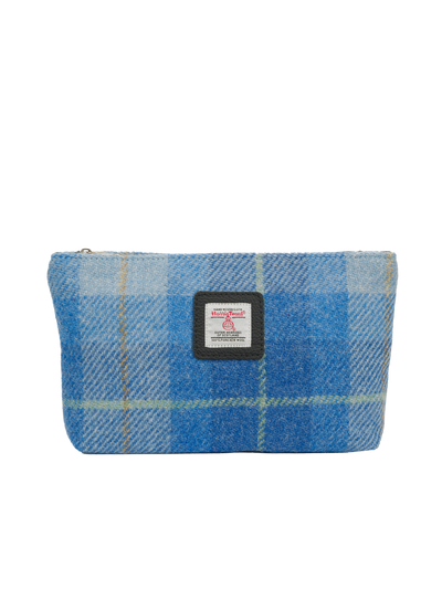 Harris Tweed Cosmetic Bag - A069 (Black Leather)
