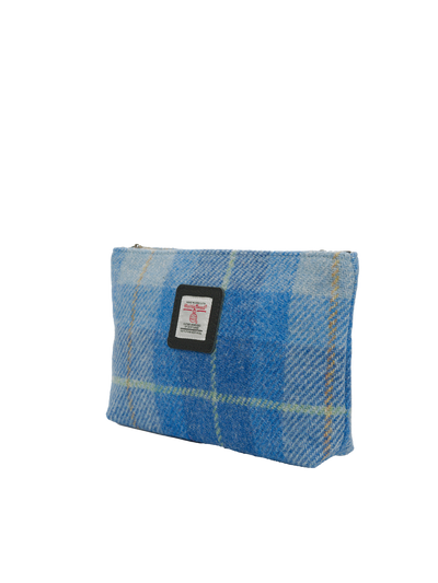 Harris Tweed Cosmetic Bag - A069 (Black Leather)
