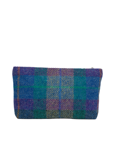 Harris Tweed Cosmetic Bag - A085 (Black Leather)