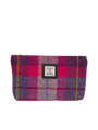 Harris Tweed Cosmetic Bag - A088 (Black Leather)