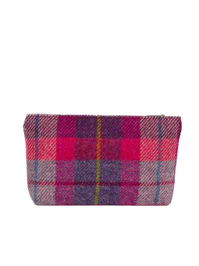 Harris Tweed Cosmetic Bag - A088 (Black Leather)