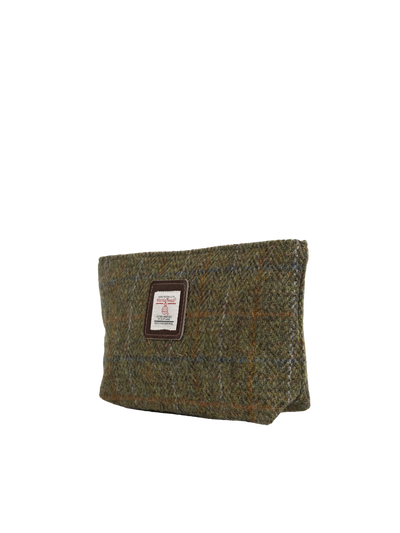 Harris Tweed Cosmetic Bag - HB103 (Brown Leather)