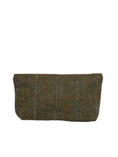 Harris Tweed Cosmetic Bag - HB103 (Brown Leather)