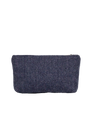Harris Tweed Cosmetic Bag - HB105 (Black Leather)
