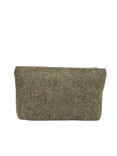 Harris Tweed Cosmetic Bag HB52 (Brown Leather)