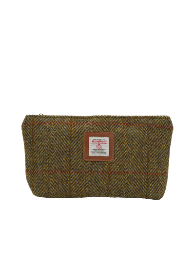 Harris Tweed Cosmetic Bag - HB67 (Tan Leather)