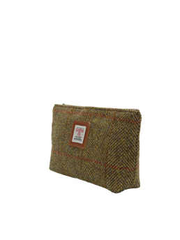 Harris Tweed Cosmetic Bag HB67 (Tan Leather)