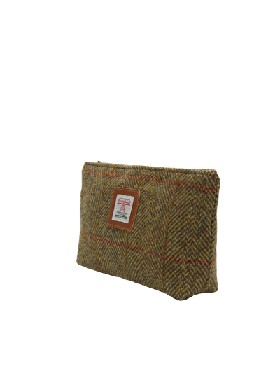 Harris Tweed Cosmetic Bag - HB67 (Tan Leather)