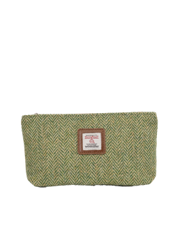 Harris Tweed Cosmetic Bag - NHB1 (Tan Leather)