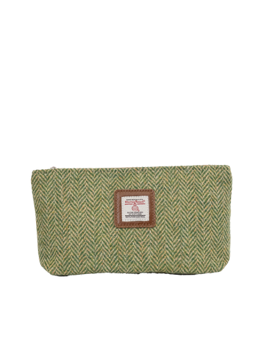 Harris Tweed Cosmetic Bag - NHB1 (Tan Leather)
