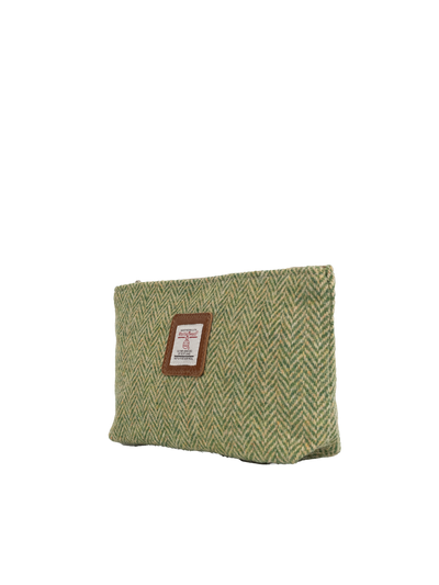 Harris Tweed Cosmetic Bag - NHB1 (Tan Leather)