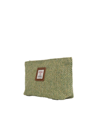Harris Tweed Cosmetic Bag - NHB1 (Tan Leather)