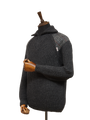 Mens Crofter 1/4 Zip Jumper - Charcoal