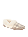 Harris Tweed Diana Slippers Cream Check