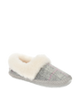 Harris Tweed Diana Slippers Grey/Pink Check