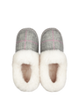 Harris Tweed Diana Slippers Grey/Pink Check