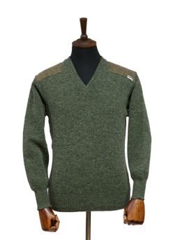 Drover V-Neck Jumper Sage Green