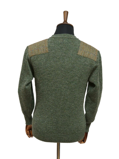 Drover V-Neck Jumper Sage Green