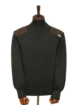 Drover Crew Neck Jumper Moss Green