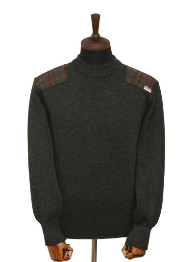 Drover Crew Neck Jumper - Moss Green