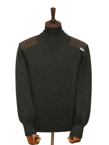 Drover Crew Neck Jumper - Moss Green