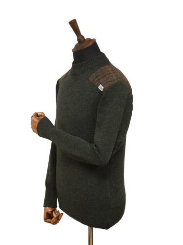 Drover Crew Neck Jumper - Moss Green
