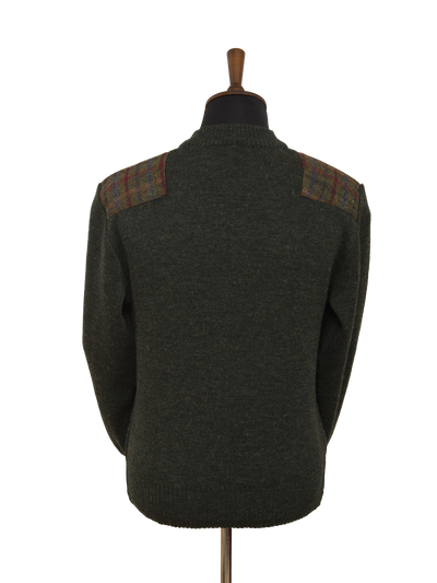 Drover Crew Neck Jumper - Moss Green