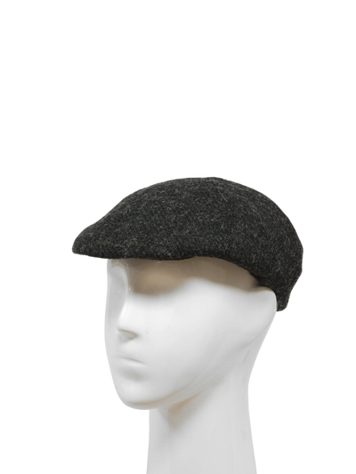 Harris Tweed Duck Bill Cap - Plain Charcoal 302 (HW)