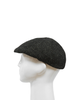 Harris Tweed Duck Bill Cap - Plain Charcoal 302 (HW)