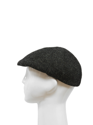 Harris Tweed Duck Bill Cap - Plain Charcoal 302 (HW)
