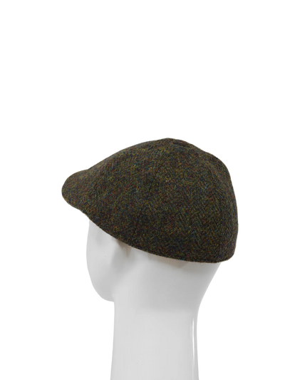 Harris Tweed Duck Bill Cap - Forest Green Herringbone (HH)