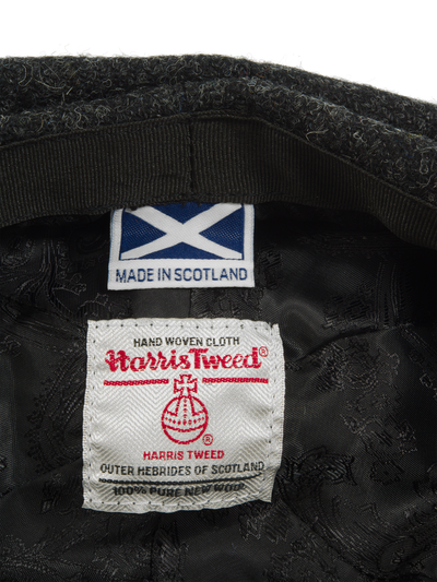 Harris Tweed Duck Bill Cap - Plain Charcoal 302 (HW)