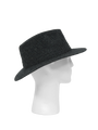 Harris Tweed Fedora Hat - Black Herringbone