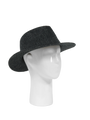 Harris Tweed Fedora Hat - Black Herringbone