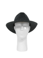 Harris Tweed Fedora Hat - Black Herringbone