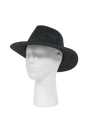 Harris Tweed Fedora Hat - Black Herringbone