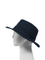 Harris Tweed Fedora Hat - Navy Herringbone
