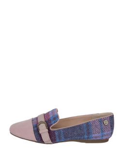 Harris Tweed Fiona Shoe - Pink/Blue Tartan