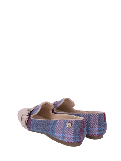 Harris Tweed Fiona Shoe - Pink Blue