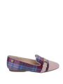 Harris Tweed Fiona Shoe - Pink Blue