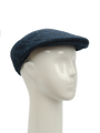 Harris Tweed Flat Cap Navy Herringbone (FW3302)