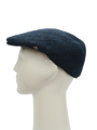 Harris Tweed Flat Cap Navy Herringbone (FW3302)