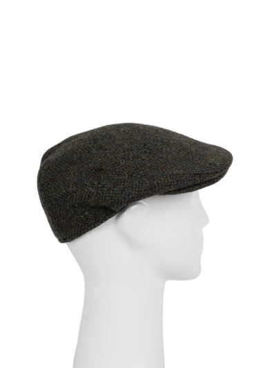 Harris Tweed Flat Cap - Forest Green Herringbone (FW2016)