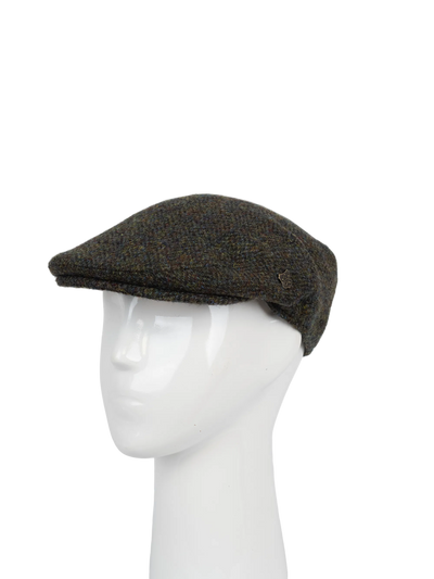 Harris Tweed Flat Cap - Forest Green Herringbone (FW2016)