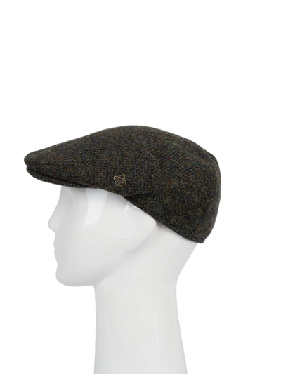 Harris Tweed Flat Cap - Forest Green Herringbone (FW2016)