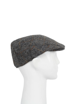 Harris Tweed Flat Cap - Grey HB w/OC (PJ)