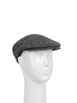 Harris Tweed Flat Cap - Grey HB w/OC (PJ)