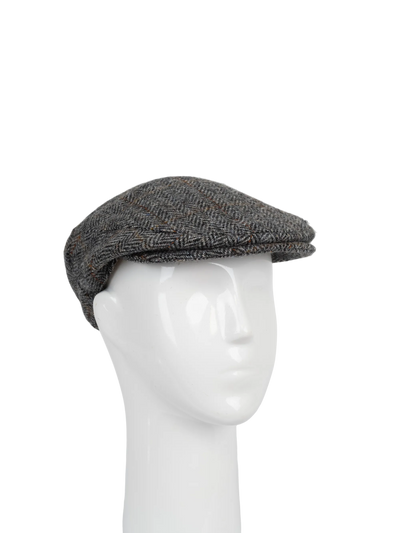 Harris Tweed Flat Cap - Grey HB w/OC (PJ)