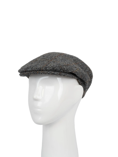 Harris Tweed Flat Cap - Grey HB w/OC (PJ)